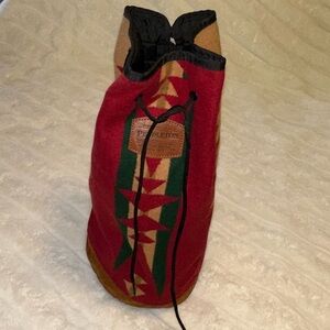 Pendleton Wool & Suede Sling Backpack – Red, Tan, and Green